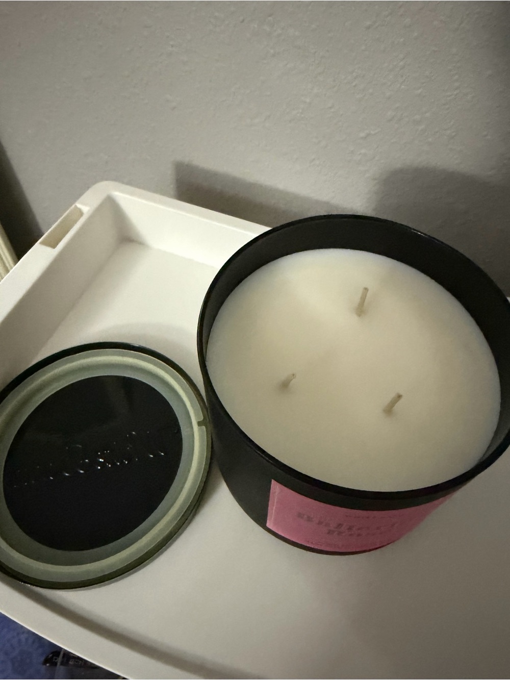 White Barn Ballerina Rose Candle - Black & Pink - Picture 2 of 3